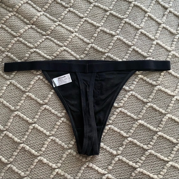 Embroidery Floral Print Thong - Picture 5 of 7